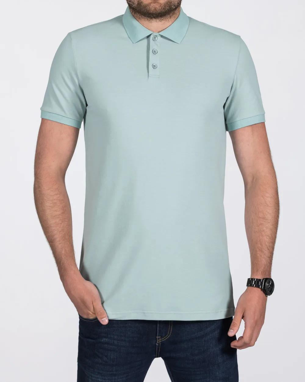 2t Jack Slim Fit Tall Polo Shirt (fern green) off-duty mode