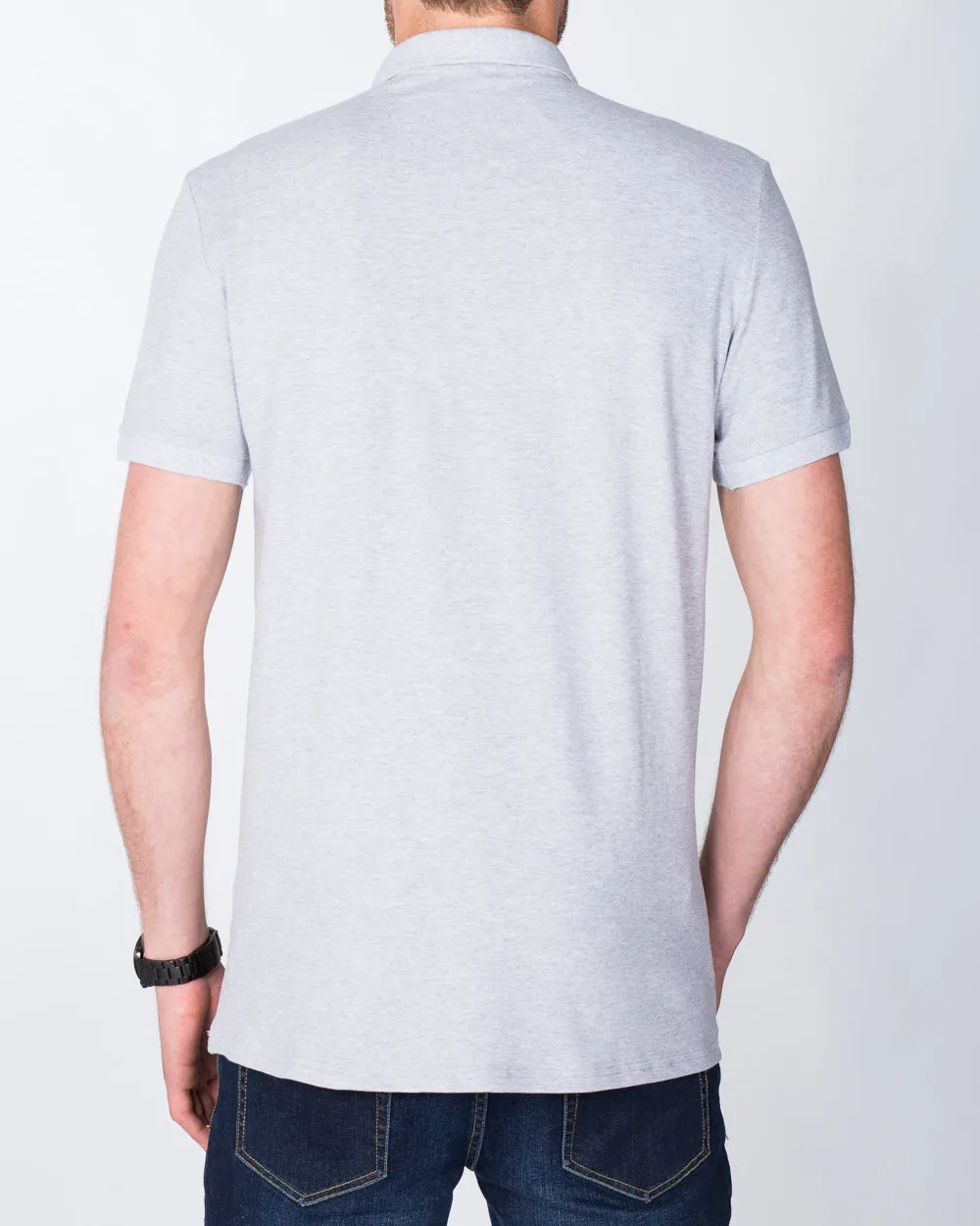2t Jack Slim Fit Tall Polo Shirt (heather grey) all-day tone