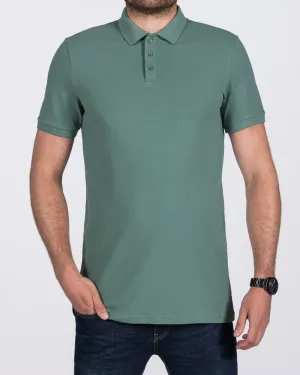 2t Jack Slim Fit Tall Polo Shirt (mid green) culture cool