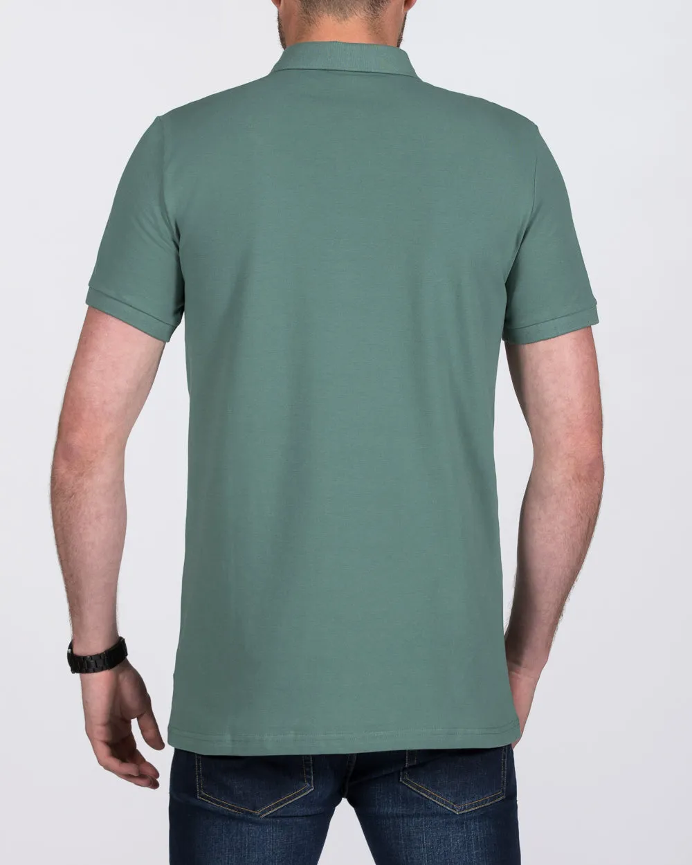 2t Jack Slim Fit Tall Polo Shirt (mid green) off-day vibe