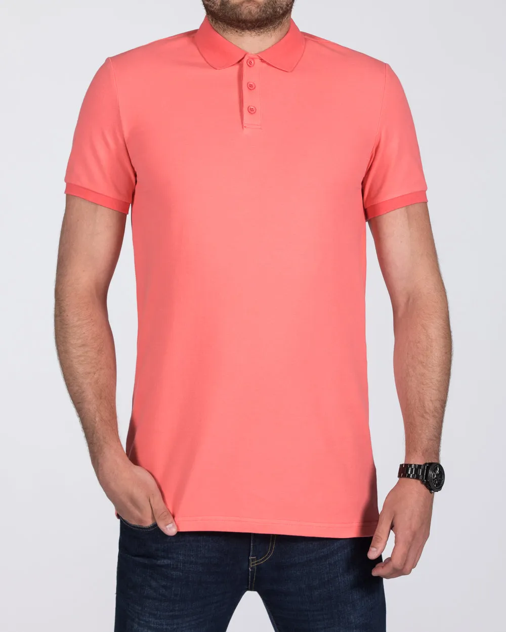 2t Jack Slim Fit Tall Polo Shirt (peach) office style