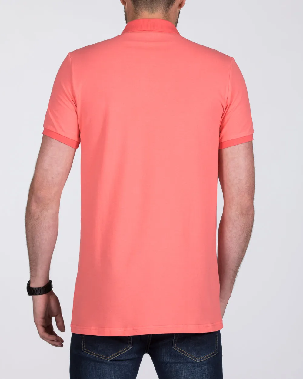 2t Jack Slim Fit Tall Polo Shirt (peach) subtle edge