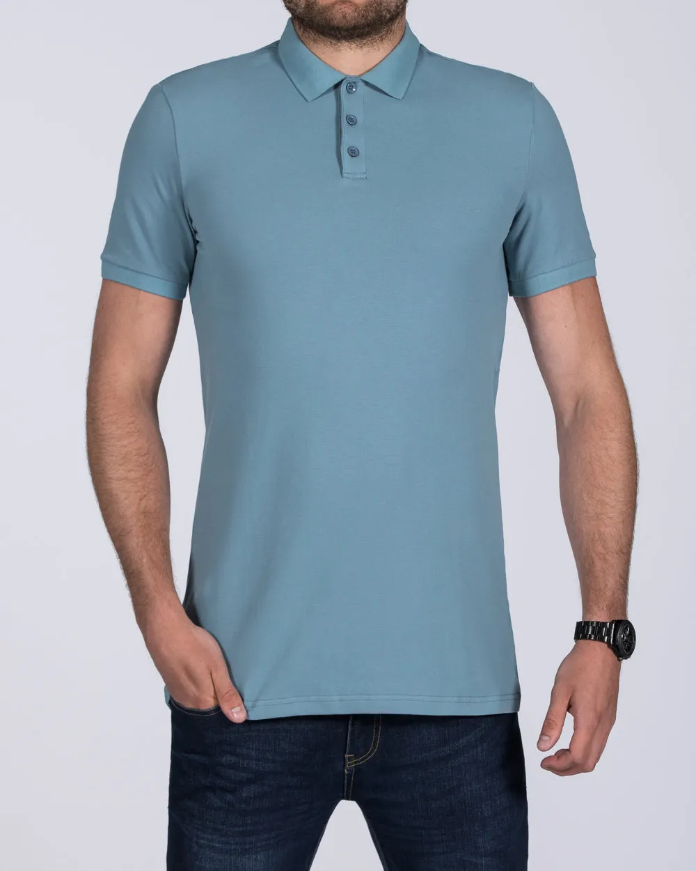 2t Jack Slim Fit Tall Polo Shirt (slate) urban blend