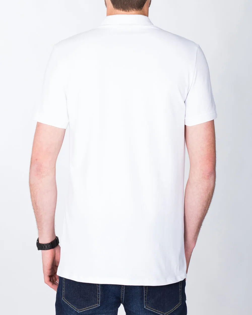 2t Jack Slim Fit Tall Polo Shirt (white) city walk