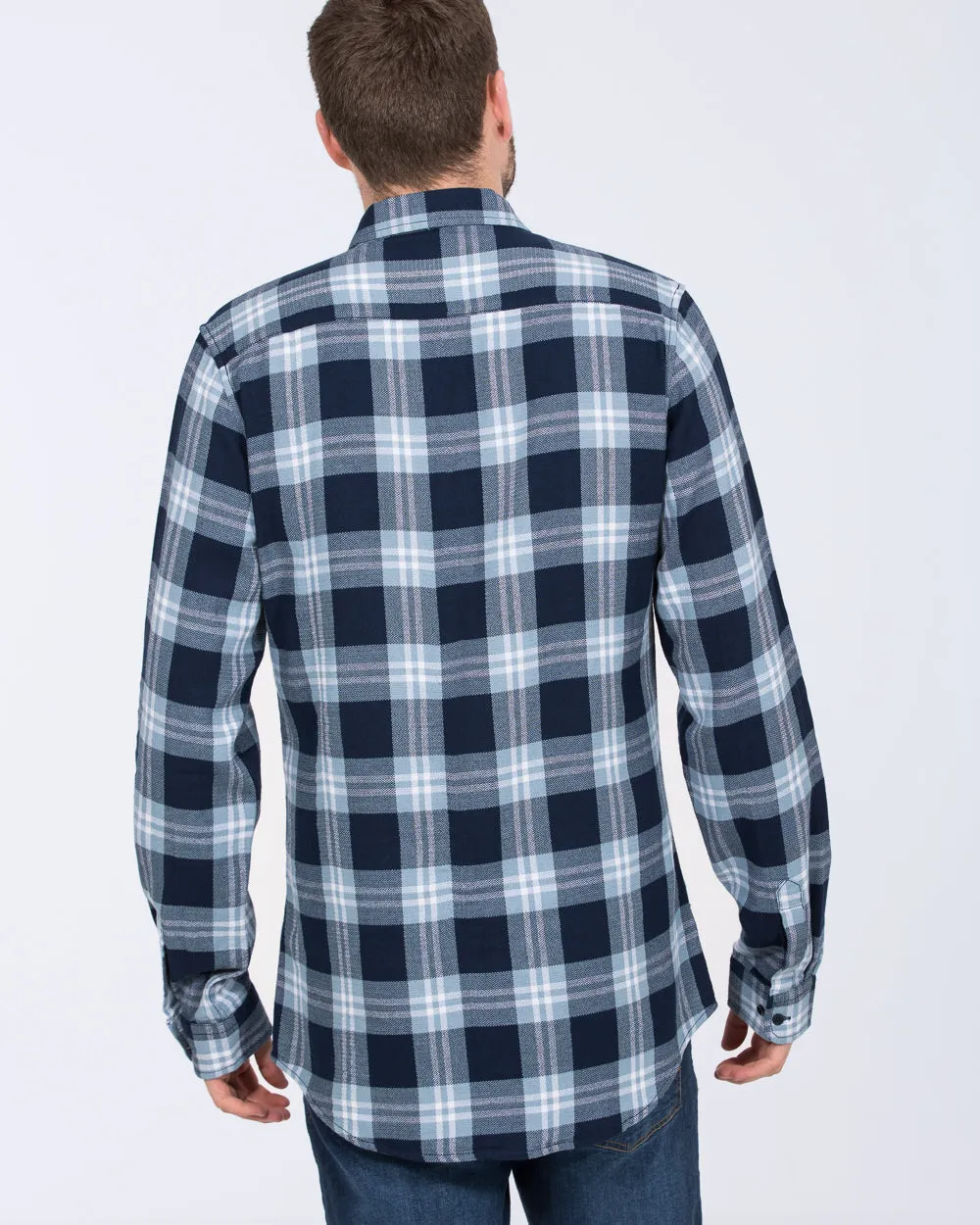 2t Jackson Extra Tall Oxford Shirt (ecru/blue check) Casual Cool