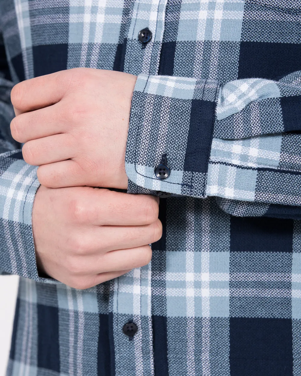 2t Jackson Extra Tall Oxford Shirt (ecru/blue check) Breath Soft