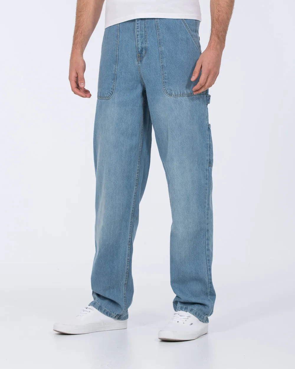 2t Jacob Tall Loose Fit Carpenter Jeans (light wash) light breathable