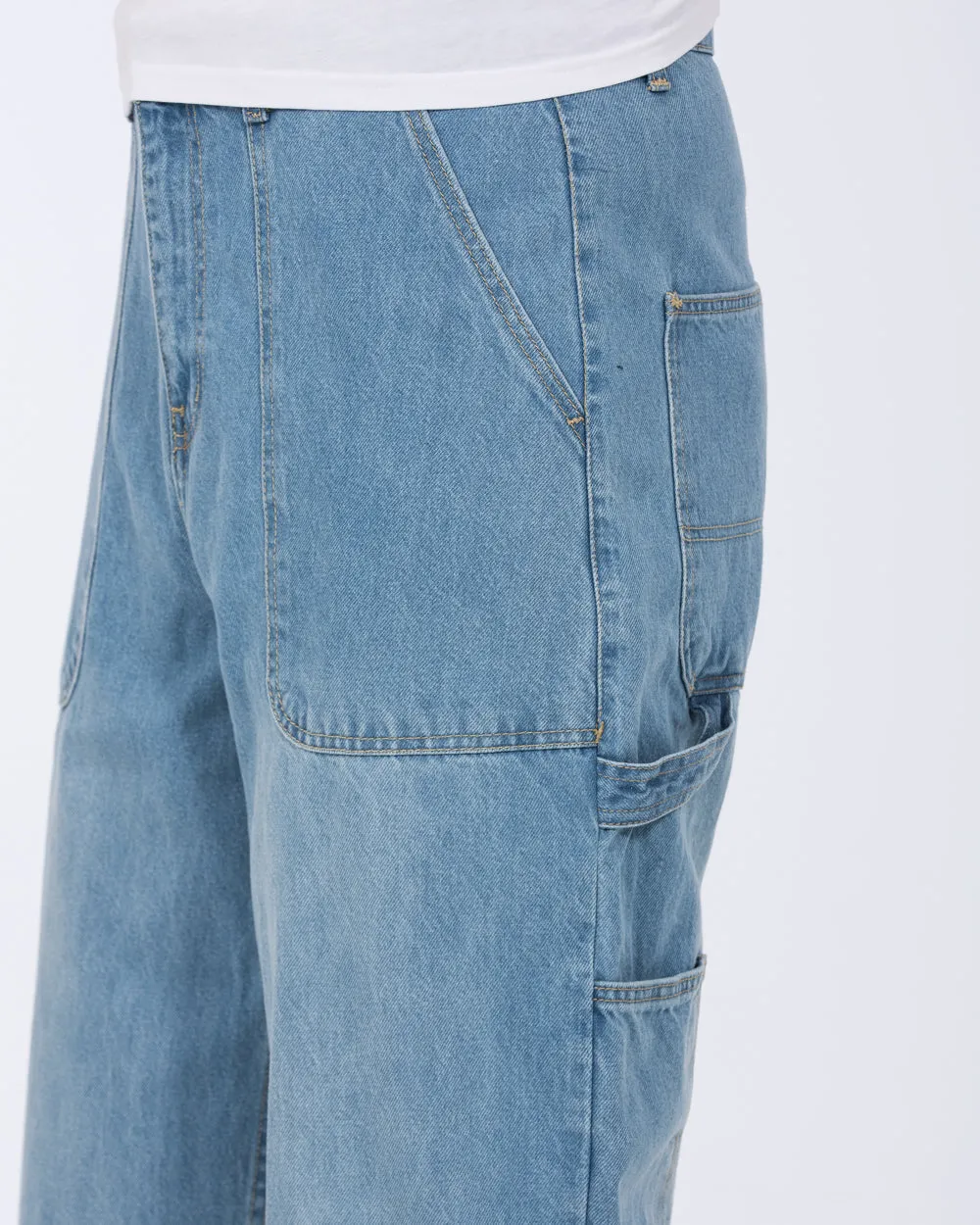 2t Jacob Tall Loose Fit Carpenter Jeans (light wash) color block