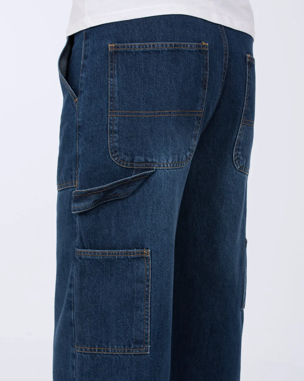 2t Jacob Tall Loose Fit Carpenter Jeans (mid wash) effortless style