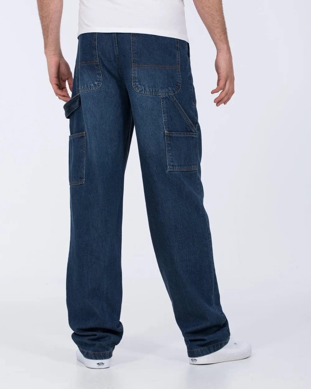 2t Jacob Tall Loose Fit Carpenter Jeans (mid wash) sport style
