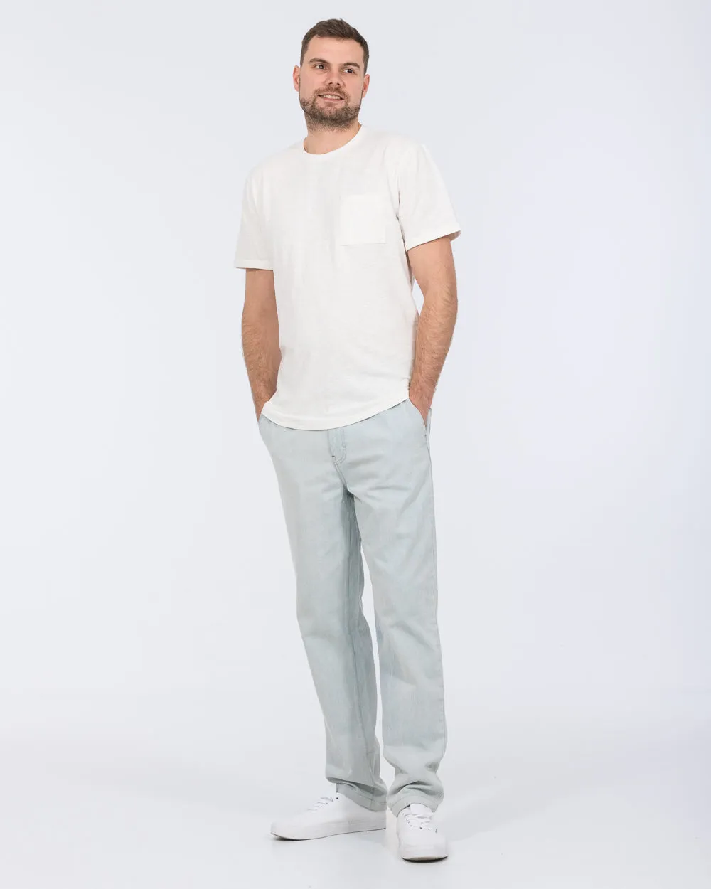 2t James Loose Fit Tall Elasticated Waist Jeans (light blue) light breathable