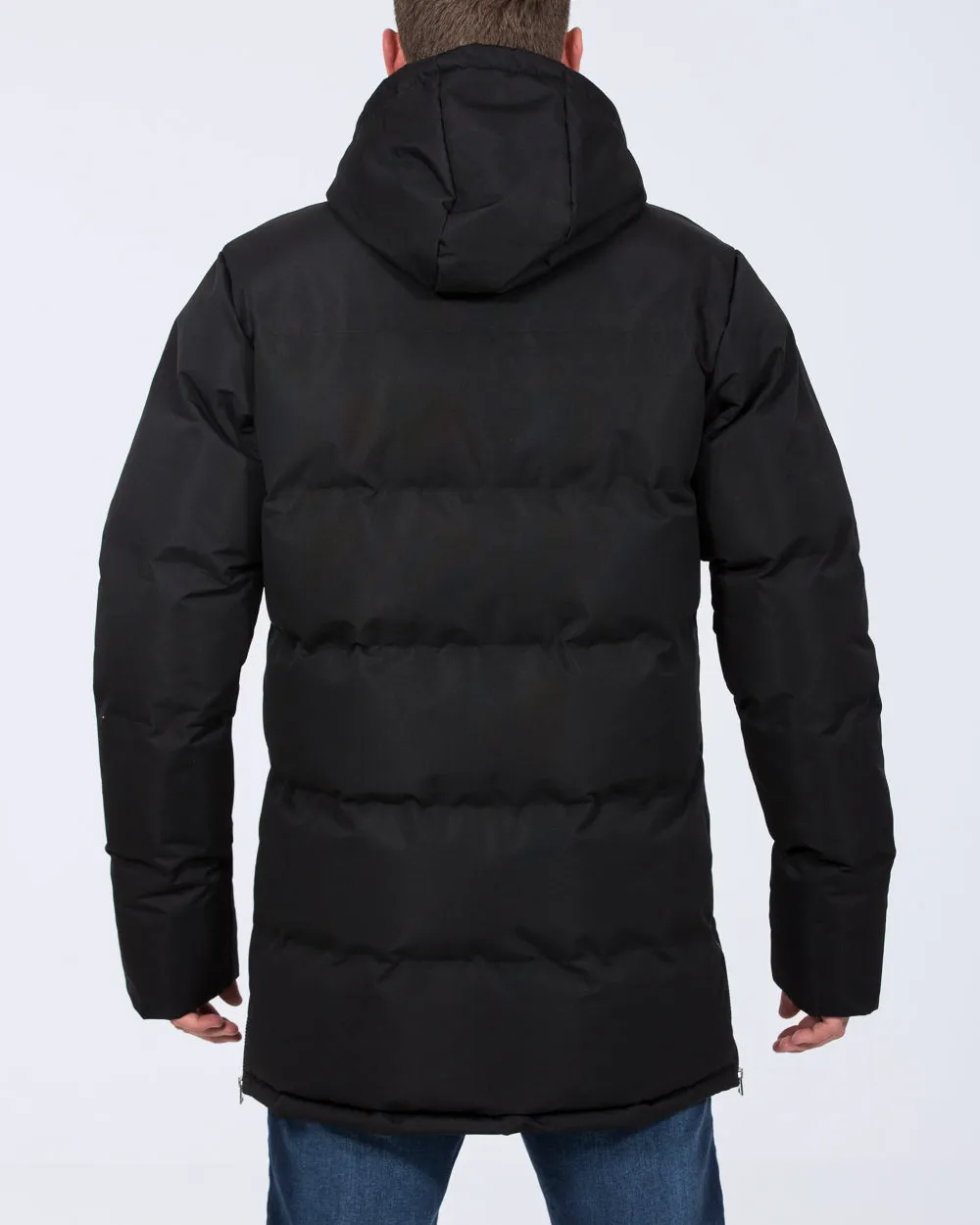 2t Jamie Tall Longline Puffer Jacket (black) neutral tone fit