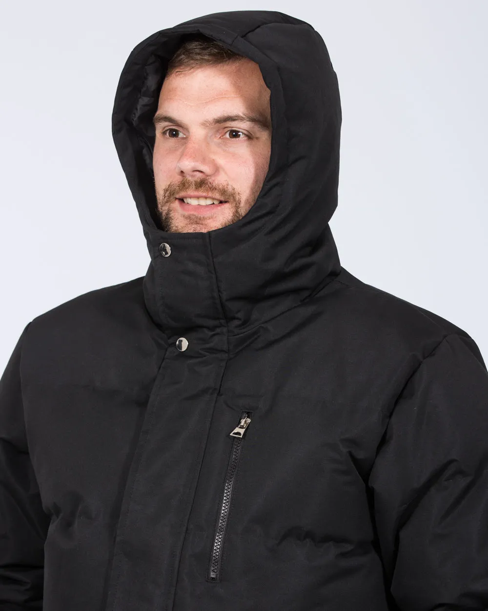 2t Jamie Tall Longline Puffer Jacket (black) urban chill guard