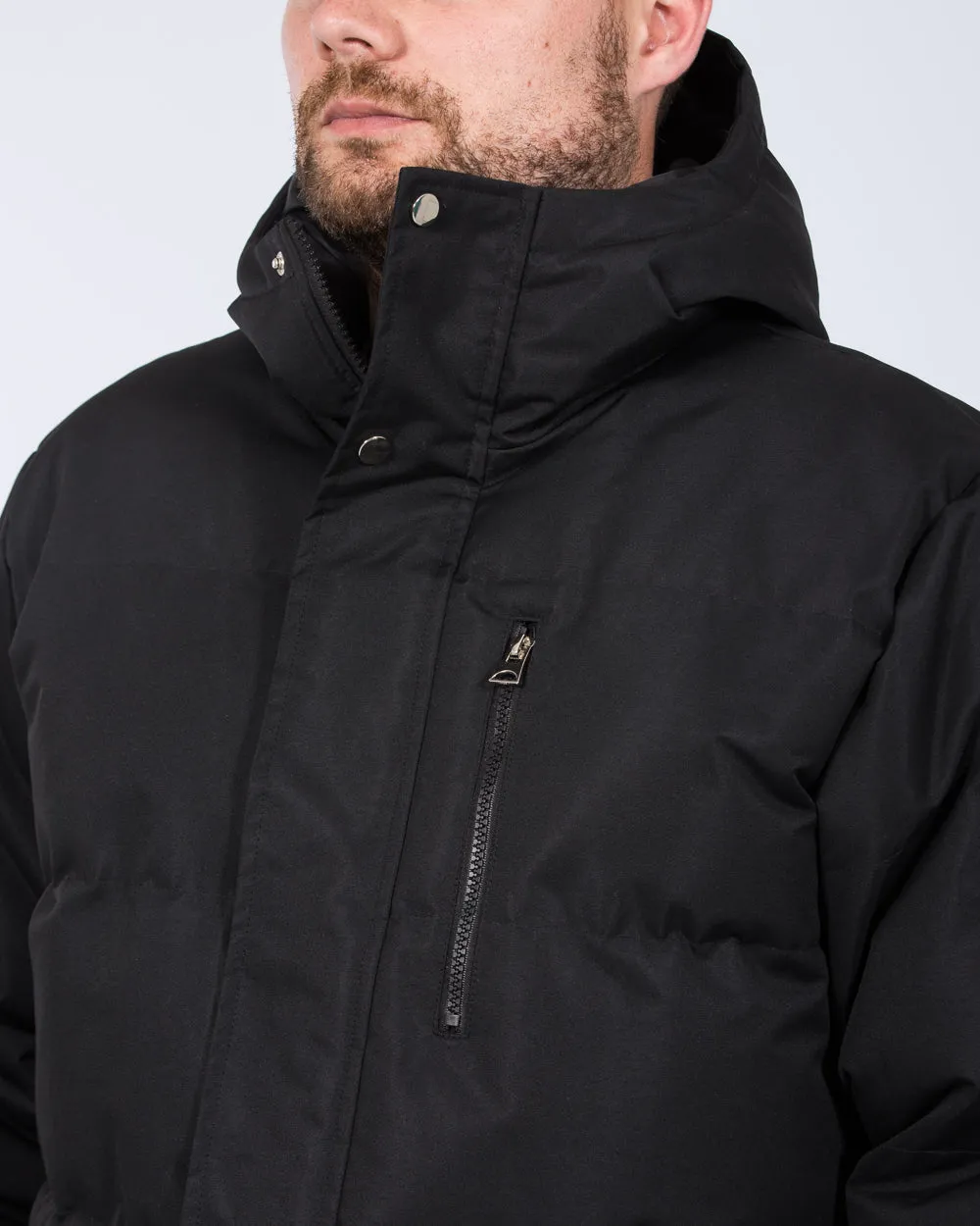 2t Jamie Tall Longline Puffer Jacket (black) after hike layer