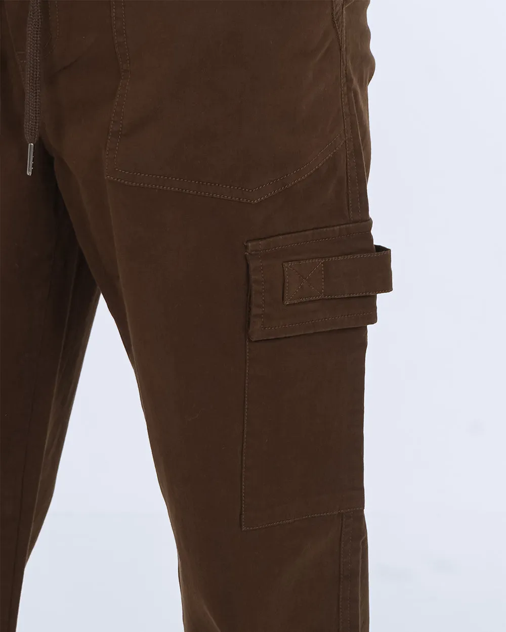 2t Jayden Regular Fit Tall Utility Cargo Trousers (brown) utility comfort