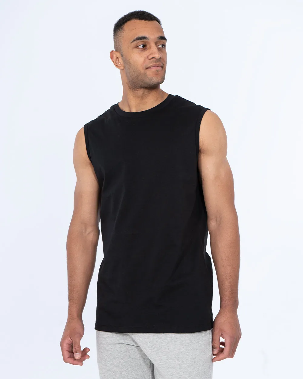2t Jesse Tall Tank Top (black) casual flow
