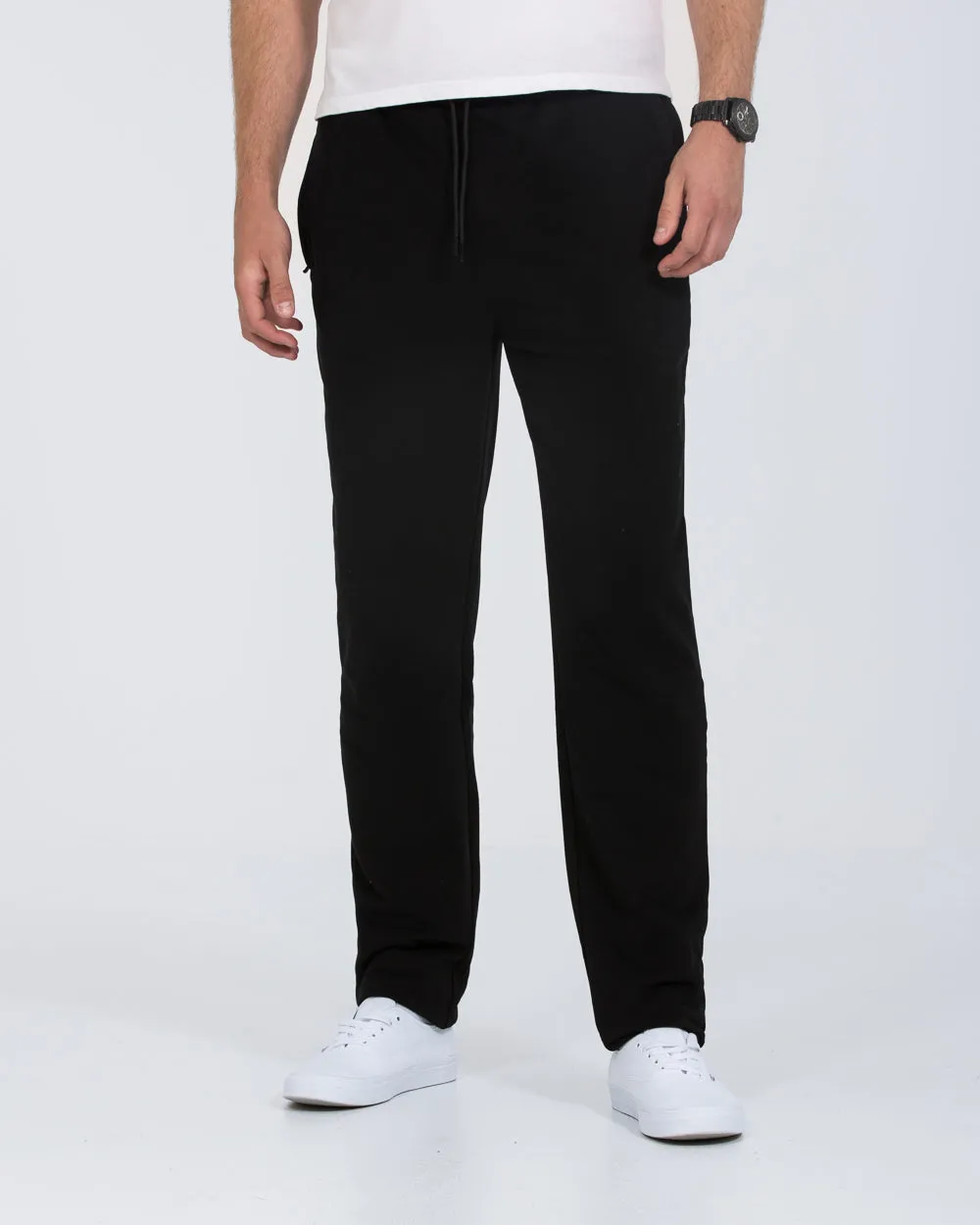 2t Joe Regular Fit Open Hem Tall Joggers (black) outdoor explore