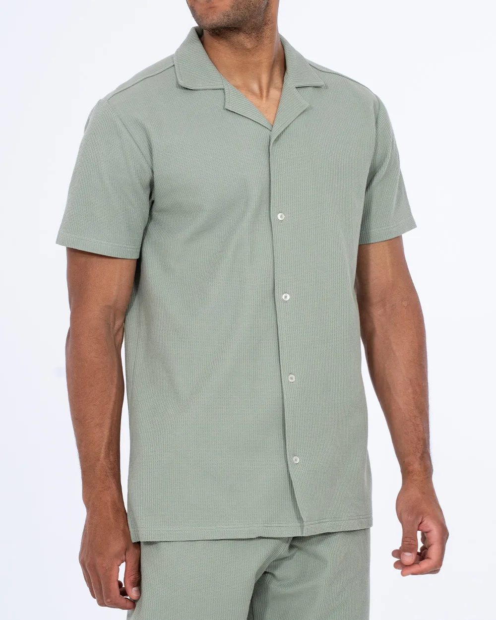 2t Joshua Tall Short Sleeve Waffle Shirt (sage) Tailor Ease