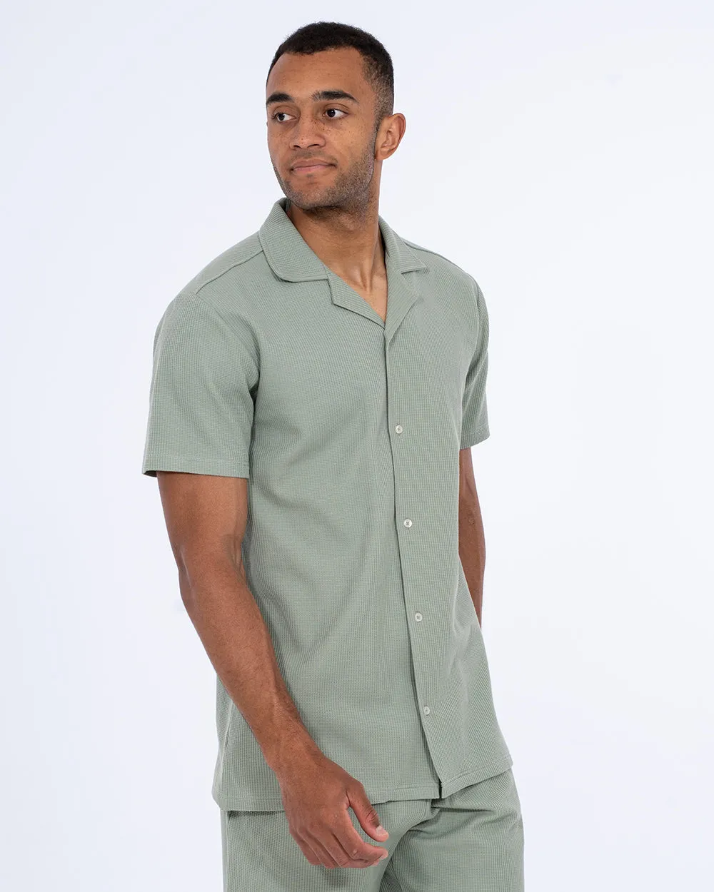 2t Joshua Tall Short Sleeve Waffle Shirt (sage) Power Look