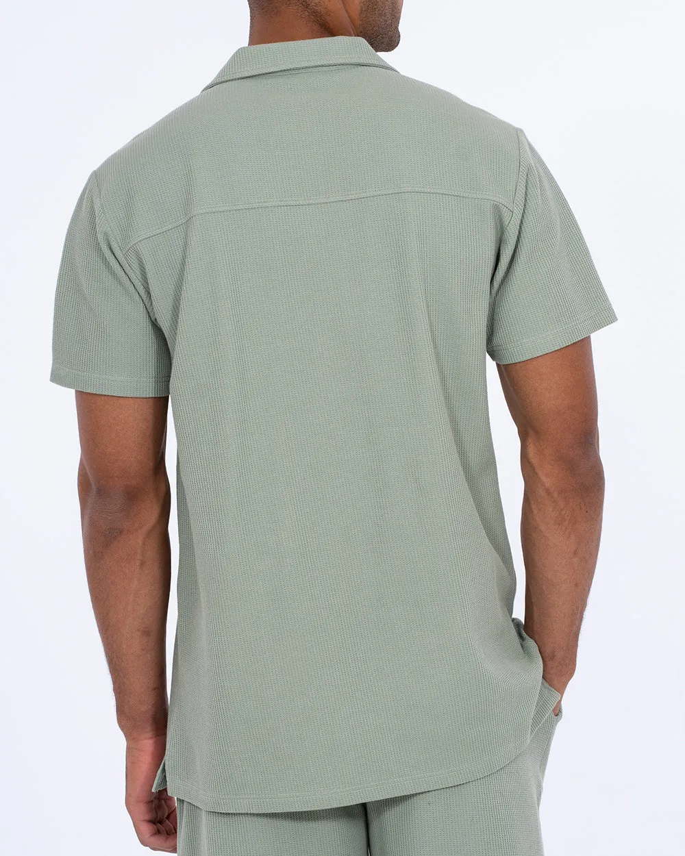 2t Joshua Tall Short Sleeve Waffle Shirt (sage) Stay Cool