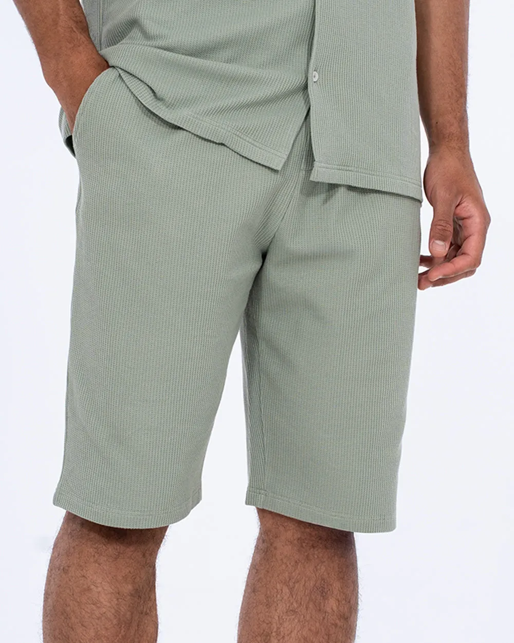 2t Joshua Tall Waffle Shorts (sage) trendy sport
