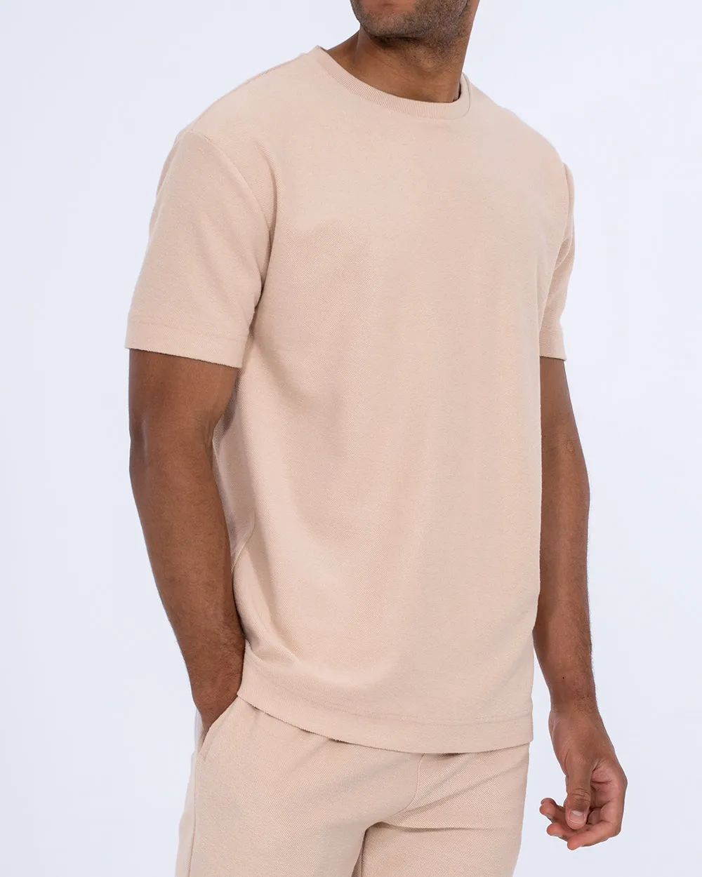 2t Kai Tall Textured T-Shirt (cement) creative cut