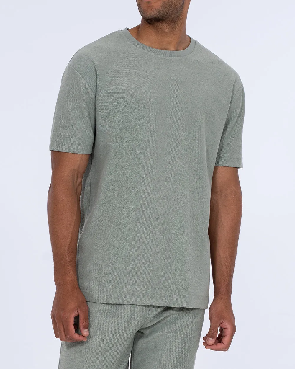 2t Kai Tall Textured T-Shirt (light teal) flexible base