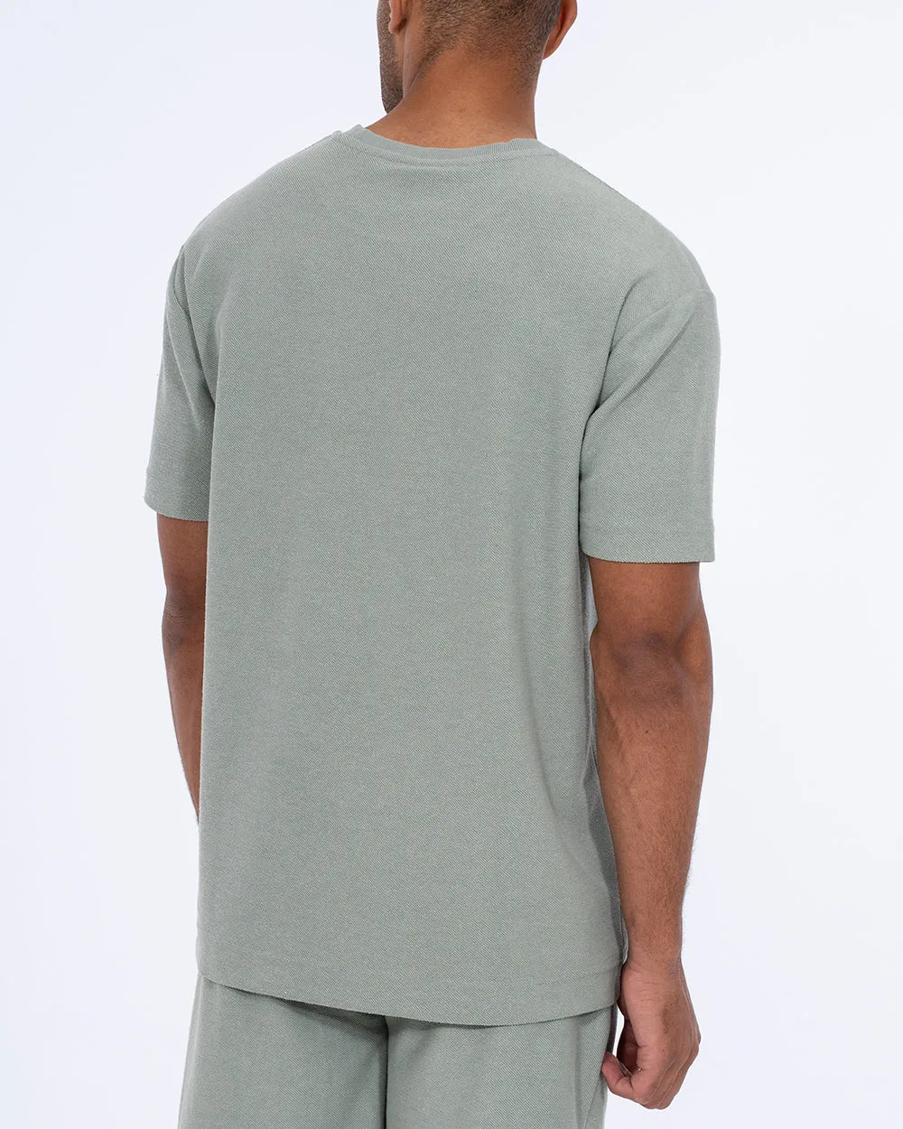 2t Kai Tall Textured T-Shirt (light teal) retro edge