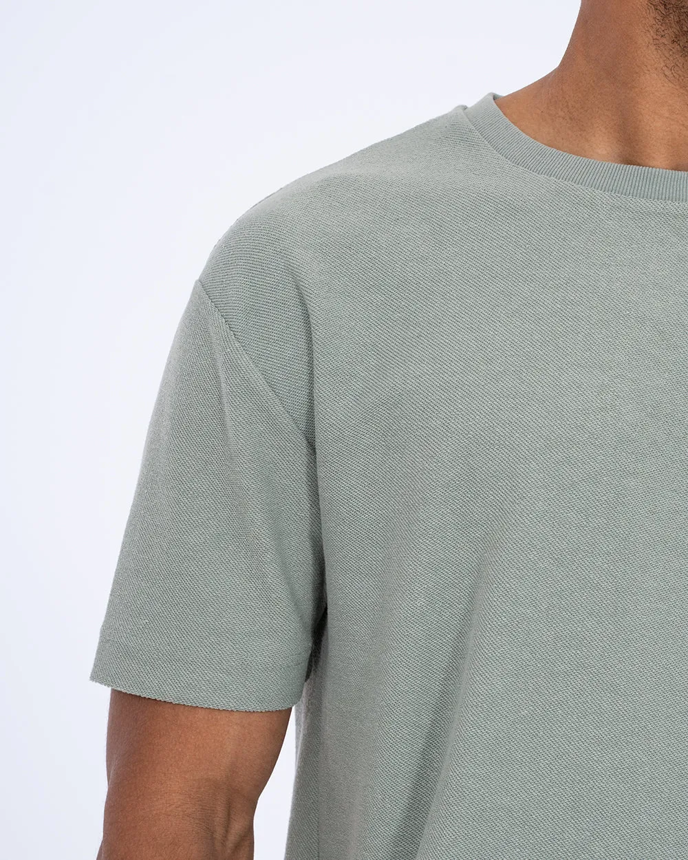 2t Kai Tall Textured T-Shirt (light teal) classic mood