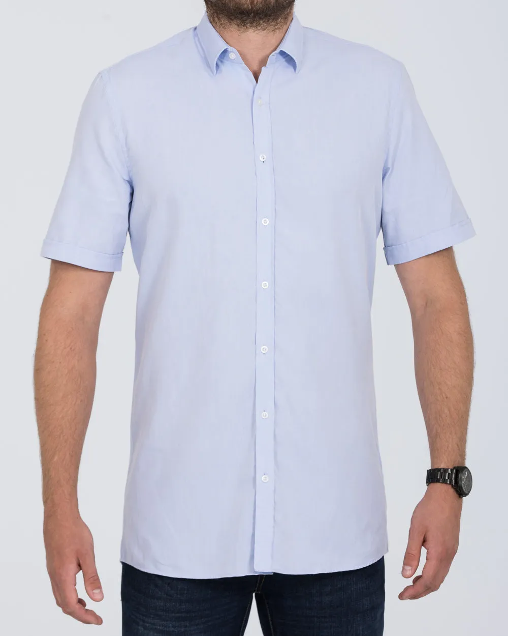 2t Leo Slim Fit Short Sleeve Tall Shirt (sky) High Taste