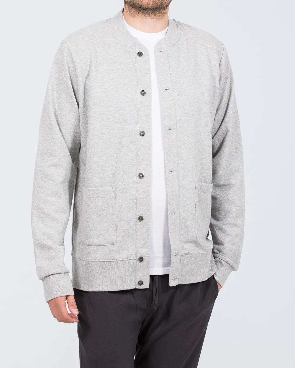 2t Lewis Tall Jersey Bomber Jacket (grey) active windwear