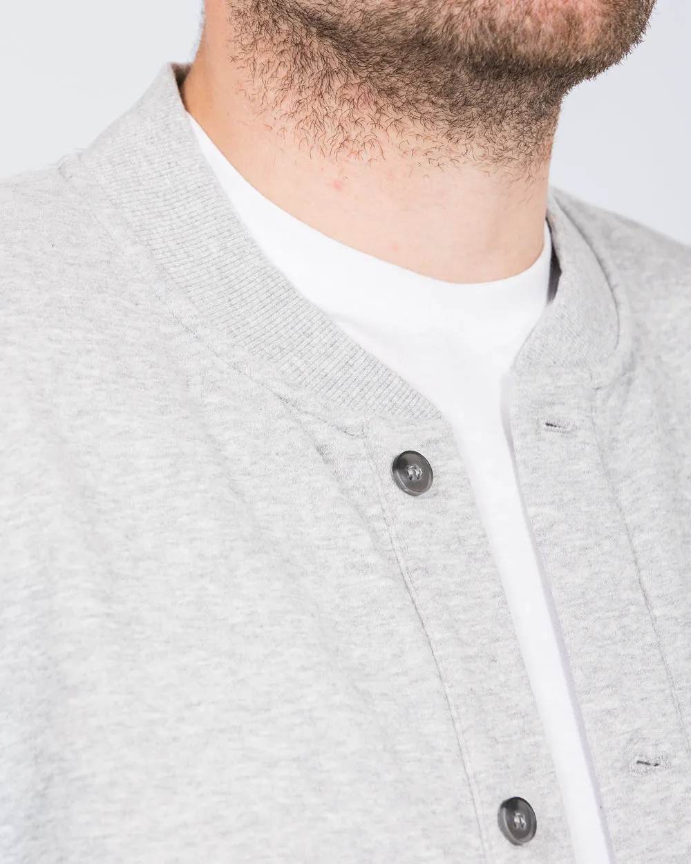 2t Lewis Tall Jersey Bomber Jacket (grey) flexible outdoor wear