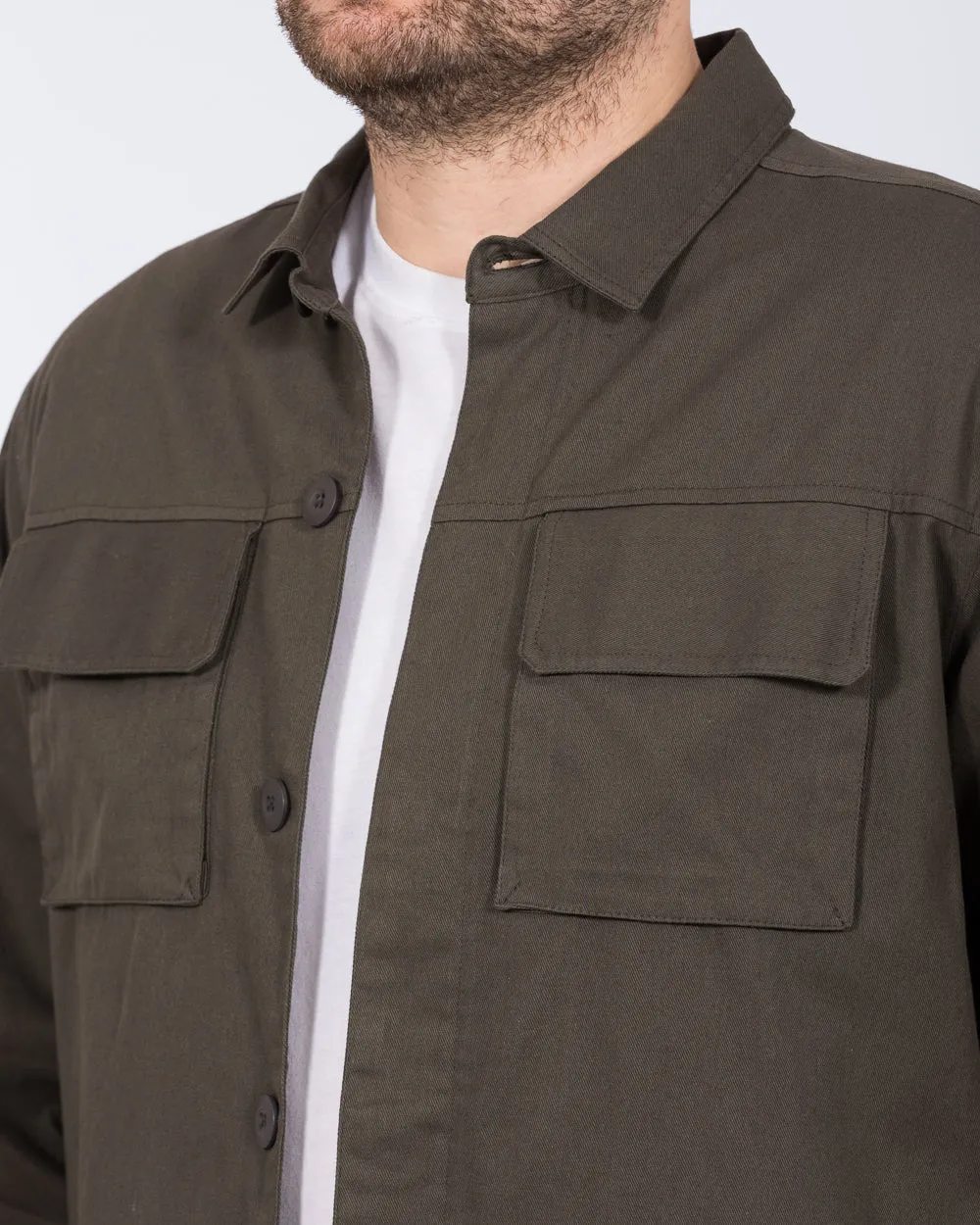 2t Linton Tall Cotton Harrington Shacket (khaki) High Taste