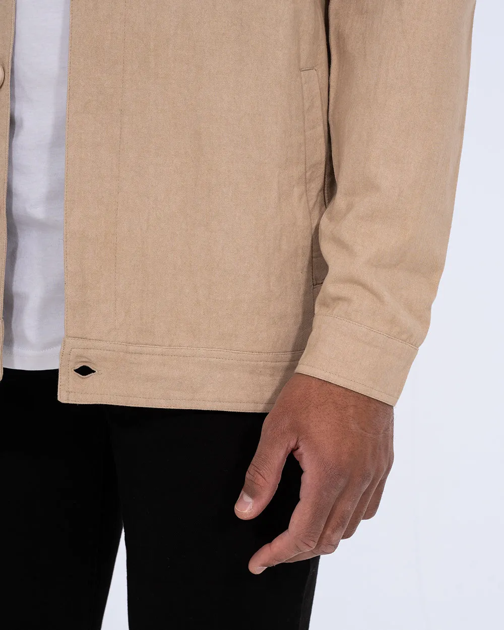 2t Linton Tall Cotton Harrington Shacket (stone) City Ease