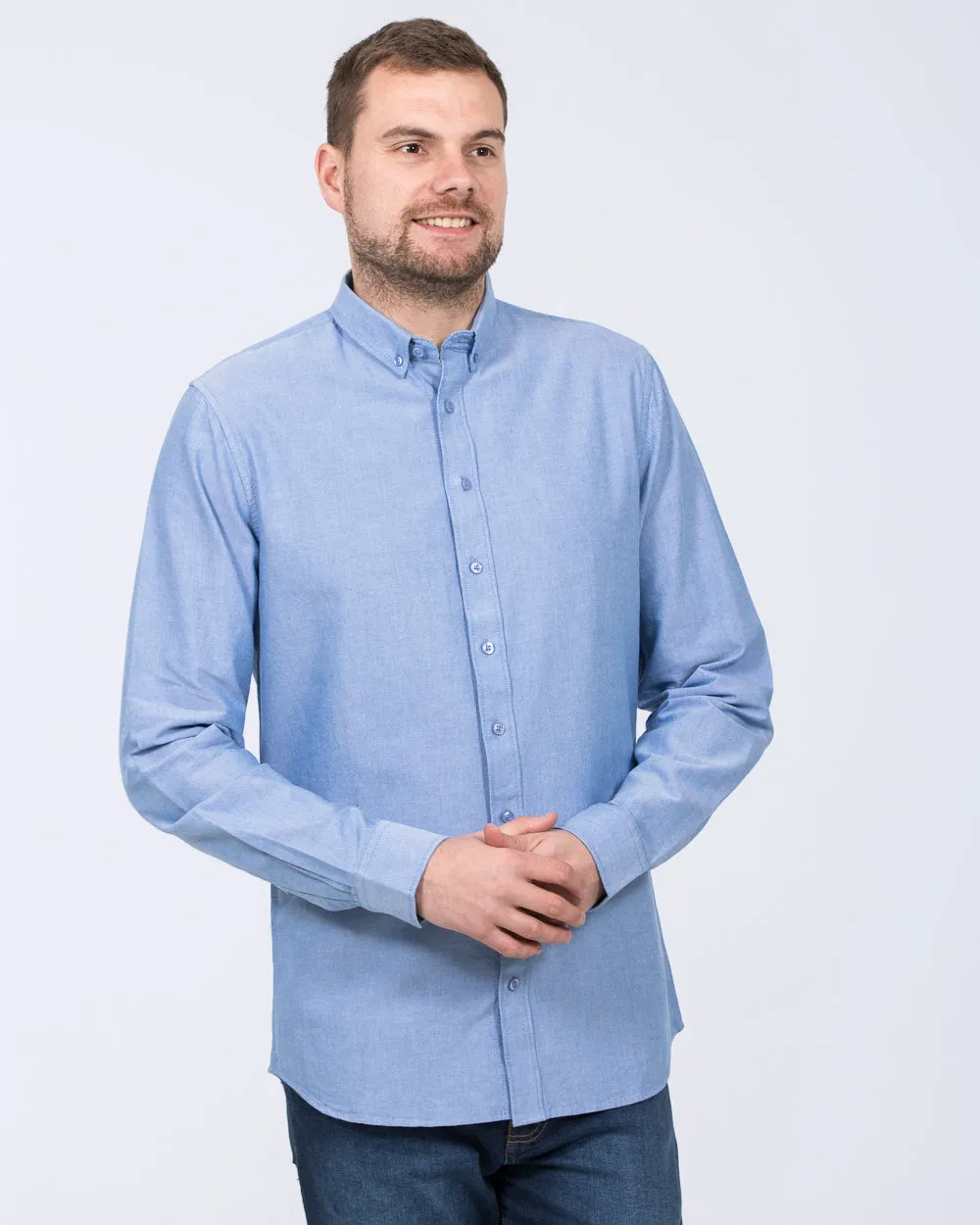 2t Logan Slim Fit Tall Oxford Shirt (blue) Gentle Form