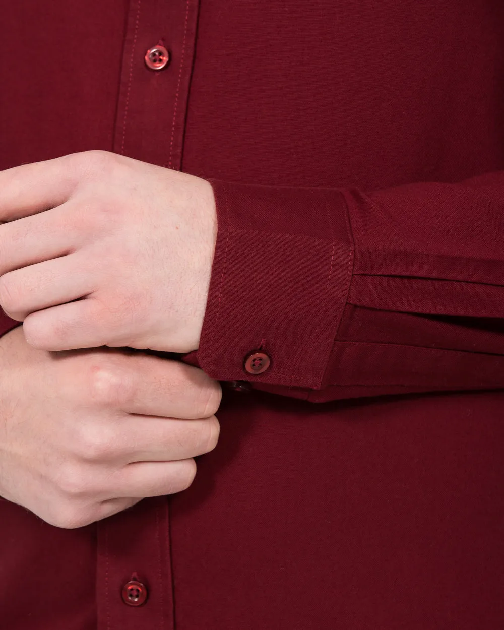 2t Logan Slim Fit Tall Oxford Shirt (burgundy) True Basic