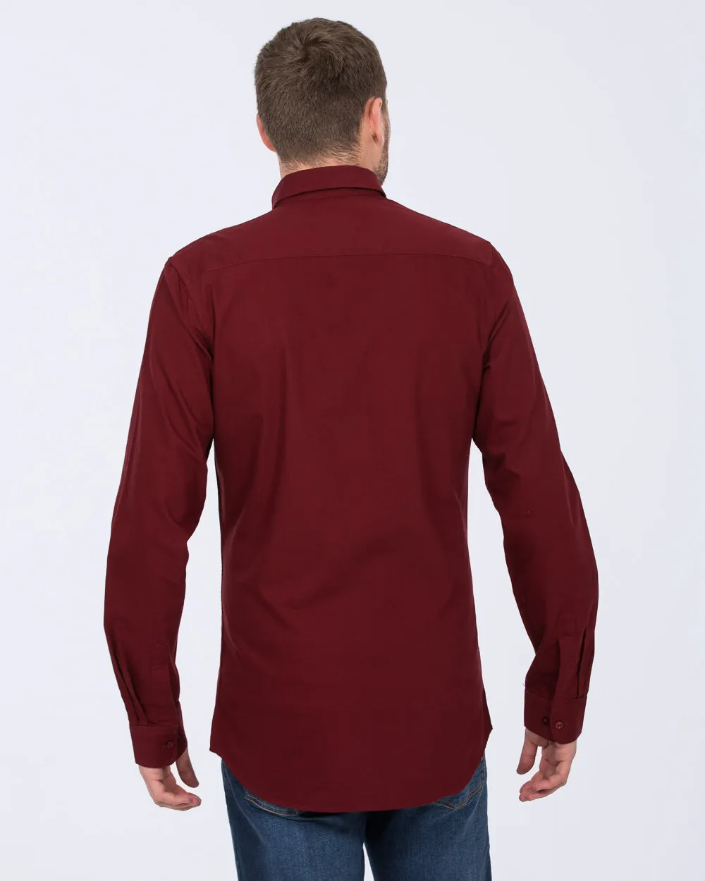 2t Logan Slim Fit Tall Oxford Shirt (burgundy) Style Staple