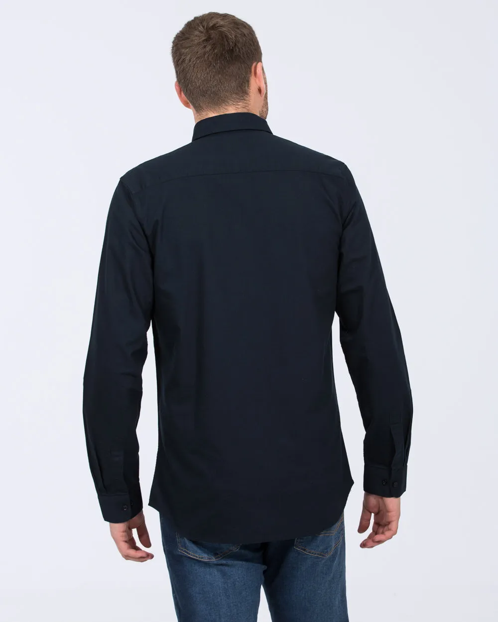 2t Logan Slim Fit Tall Oxford Shirt (navy) Urban Style