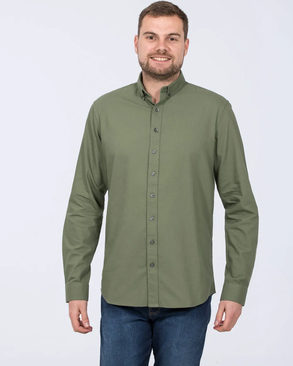 2t Logan Slim Fit Tall Oxford Shirt (olive) Play Ready