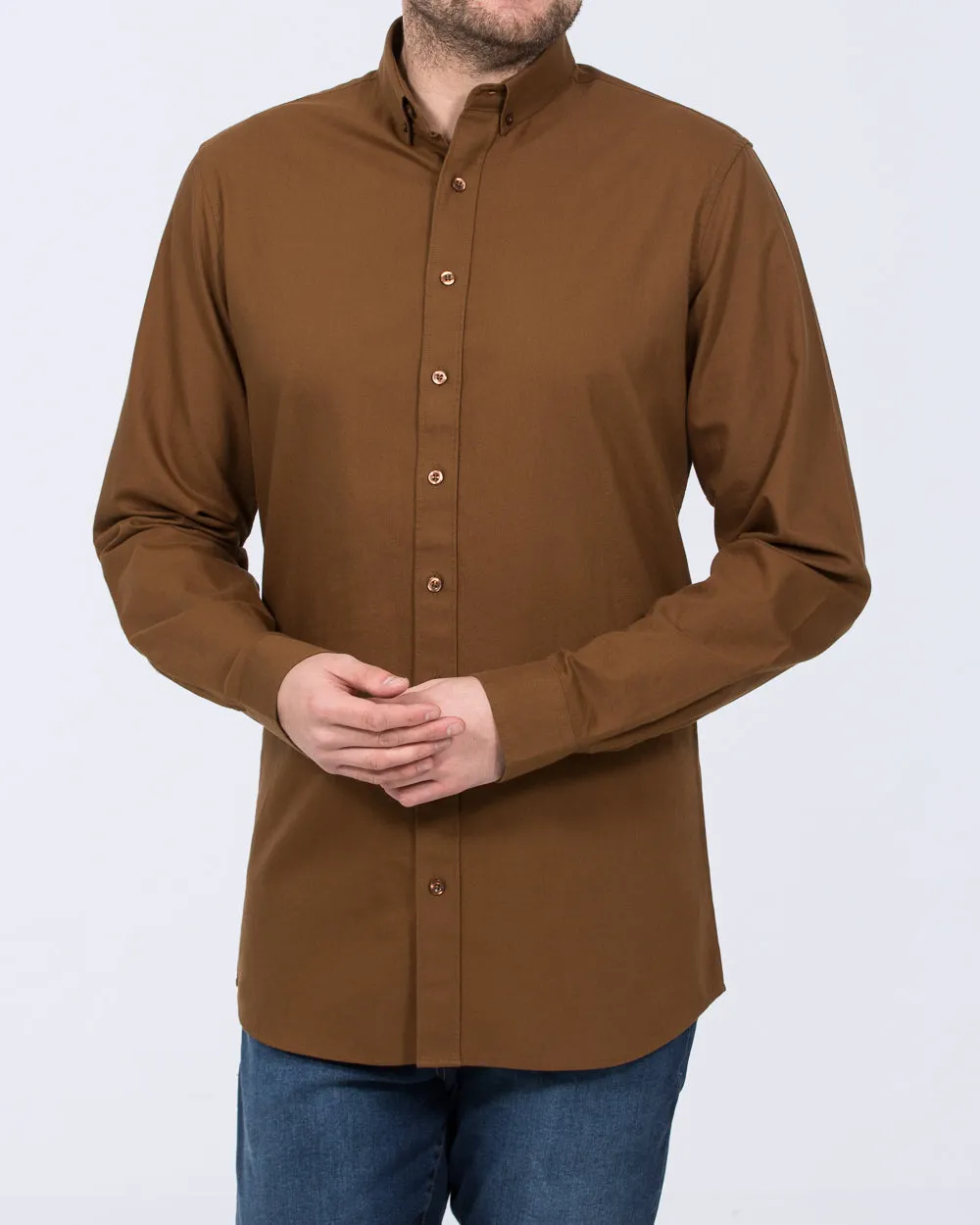 2t Logan Slim Fit Tall Oxford Shirt (tan) Power Look