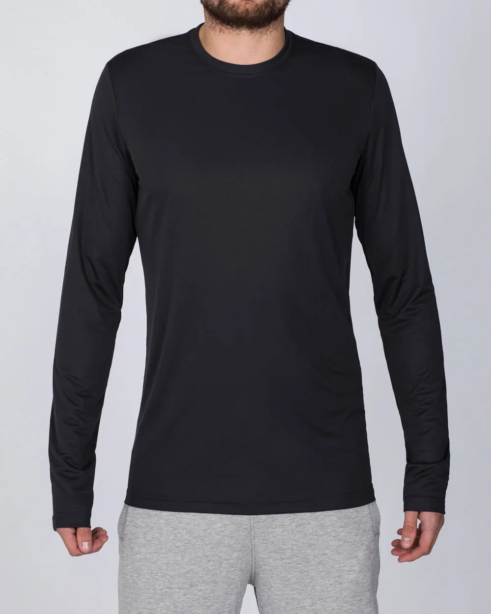 2t Long Sleeve Dry Tech Training Top (dark grey) chill touch