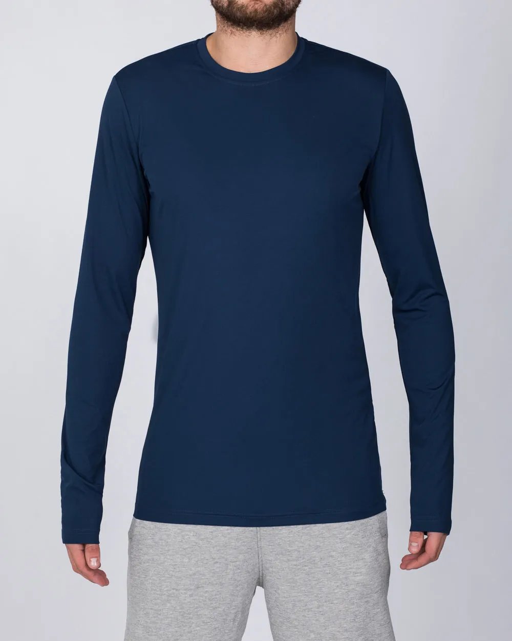 2t Long Sleeve Dry Tech Training Top (navy) pure tone