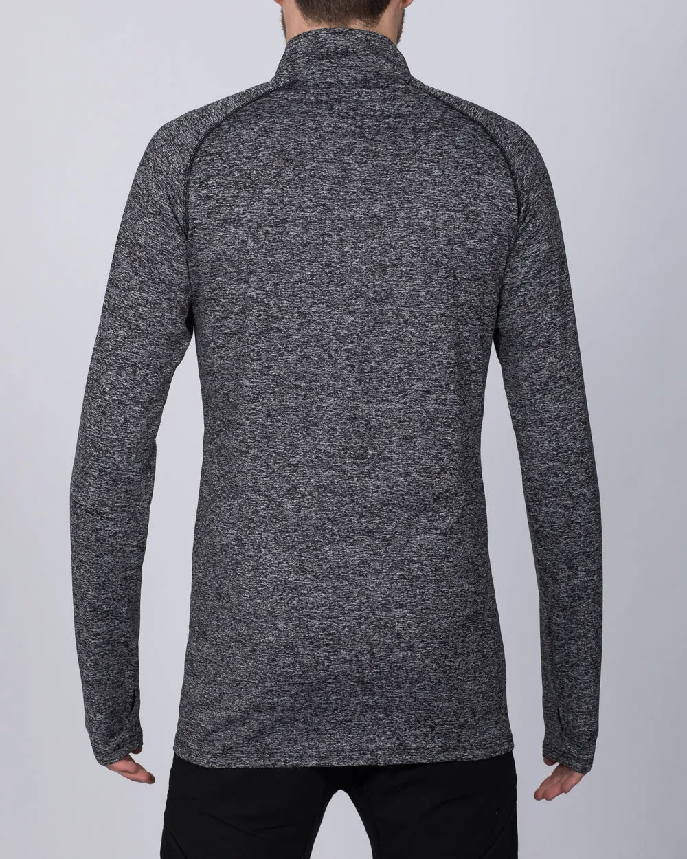 2t Long Sleeve Quarter-Zip Training Top (black marl) weekend layer