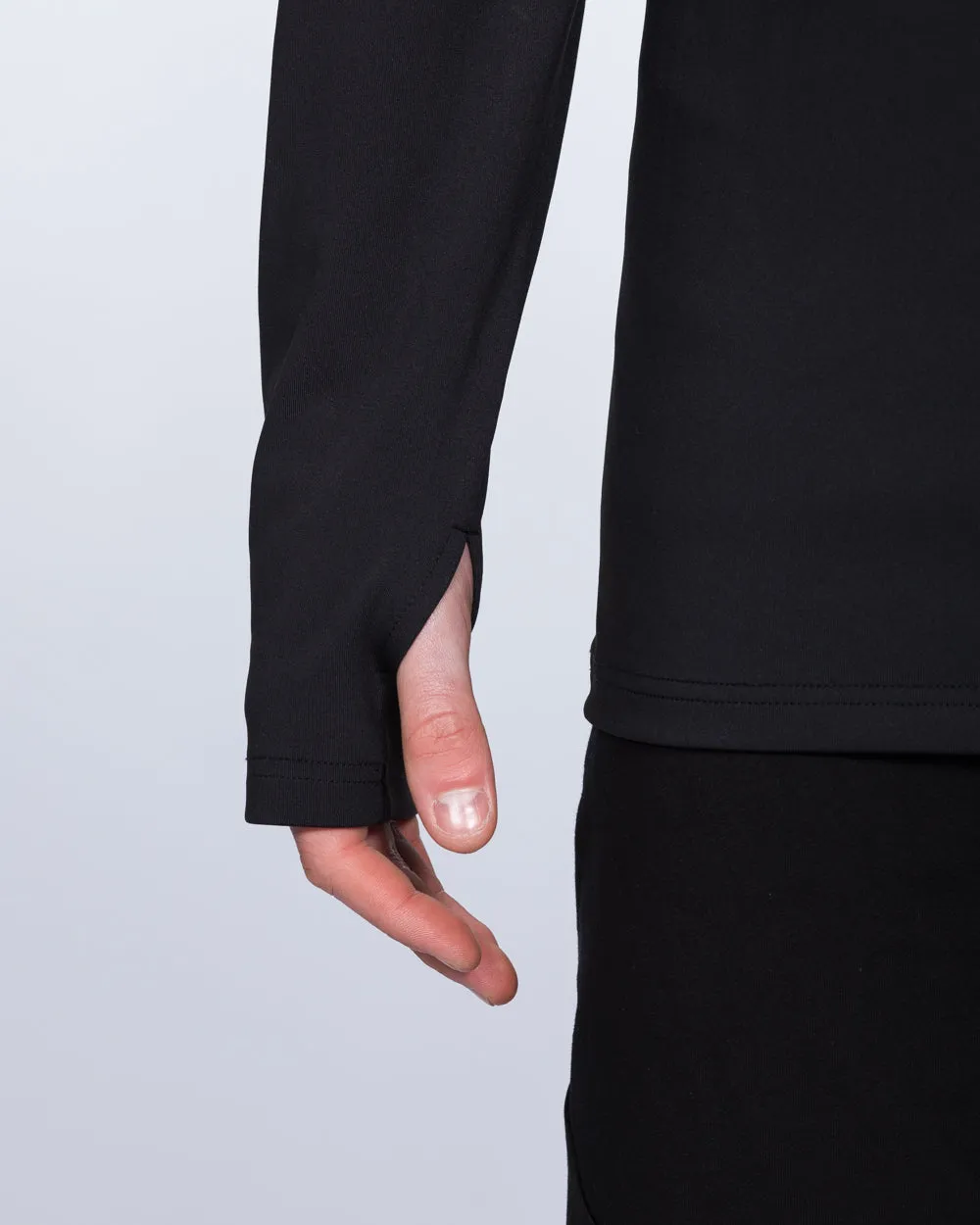 2t Long Sleeve Quarter-Zip Training Top (black) autumn edge