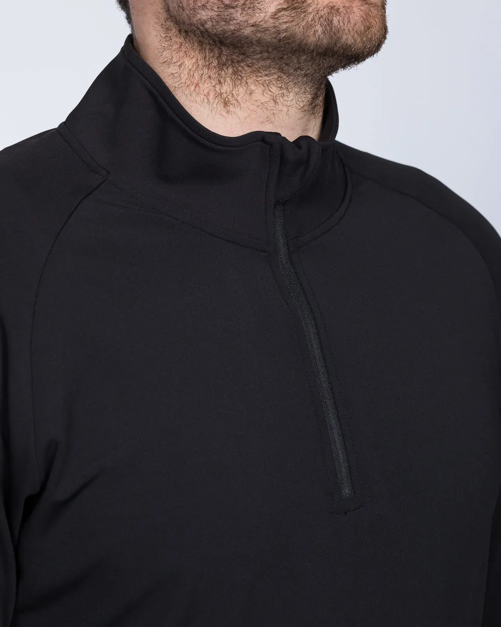 2t Long Sleeve Quarter-Zip Training Top (black) casual vibe