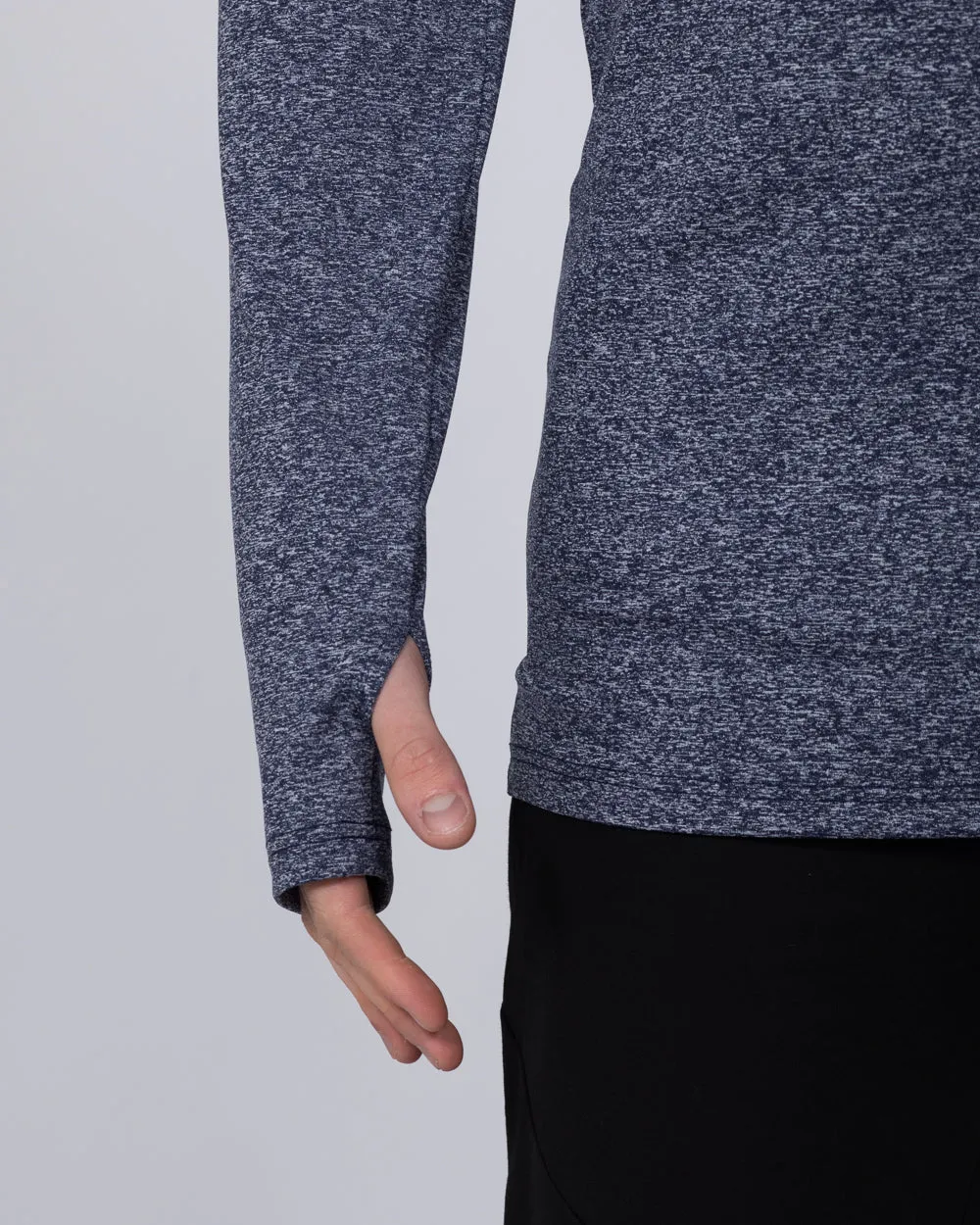 2t Long Sleeve Quarter-Zip Training Top (denim marl) essential piece