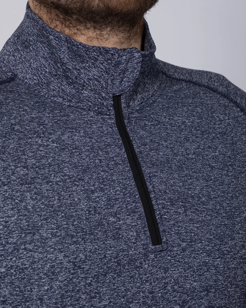 2t Long Sleeve Quarter-Zip Training Top (denim marl) fall neutral
