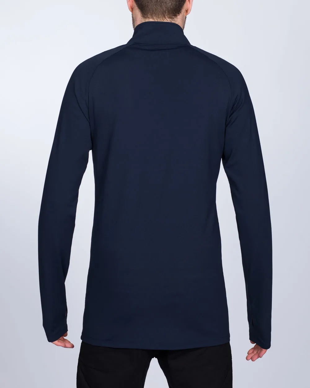 2t Long Sleeve Quarter-Zip Training Top (navy) easy match