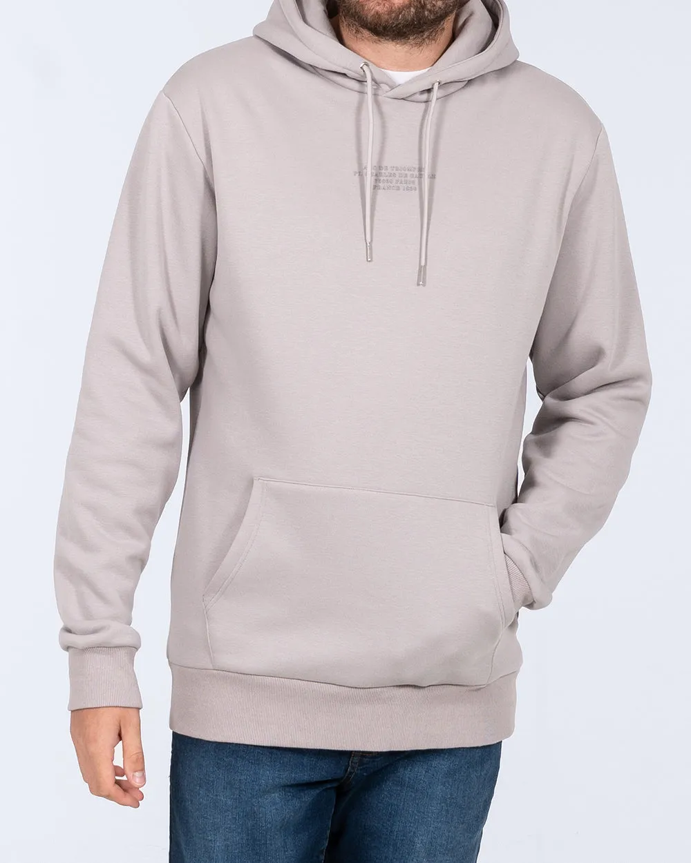 2t Lucien Tall Paris Oversized Pullover Hoodie (light grey) comfort wear