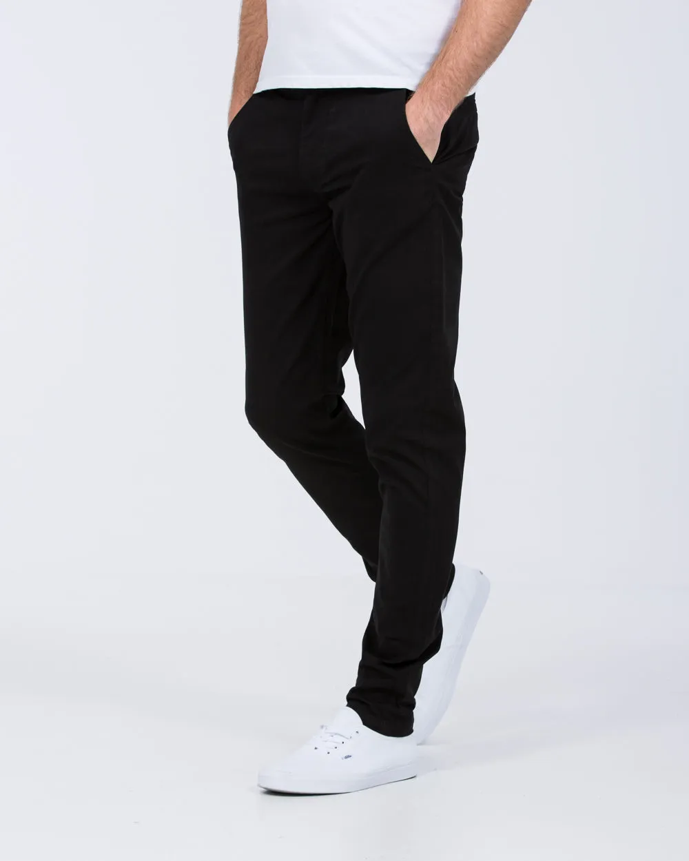 2t Ludvig Slim Fit Tall Chinos (black) classic tailoring